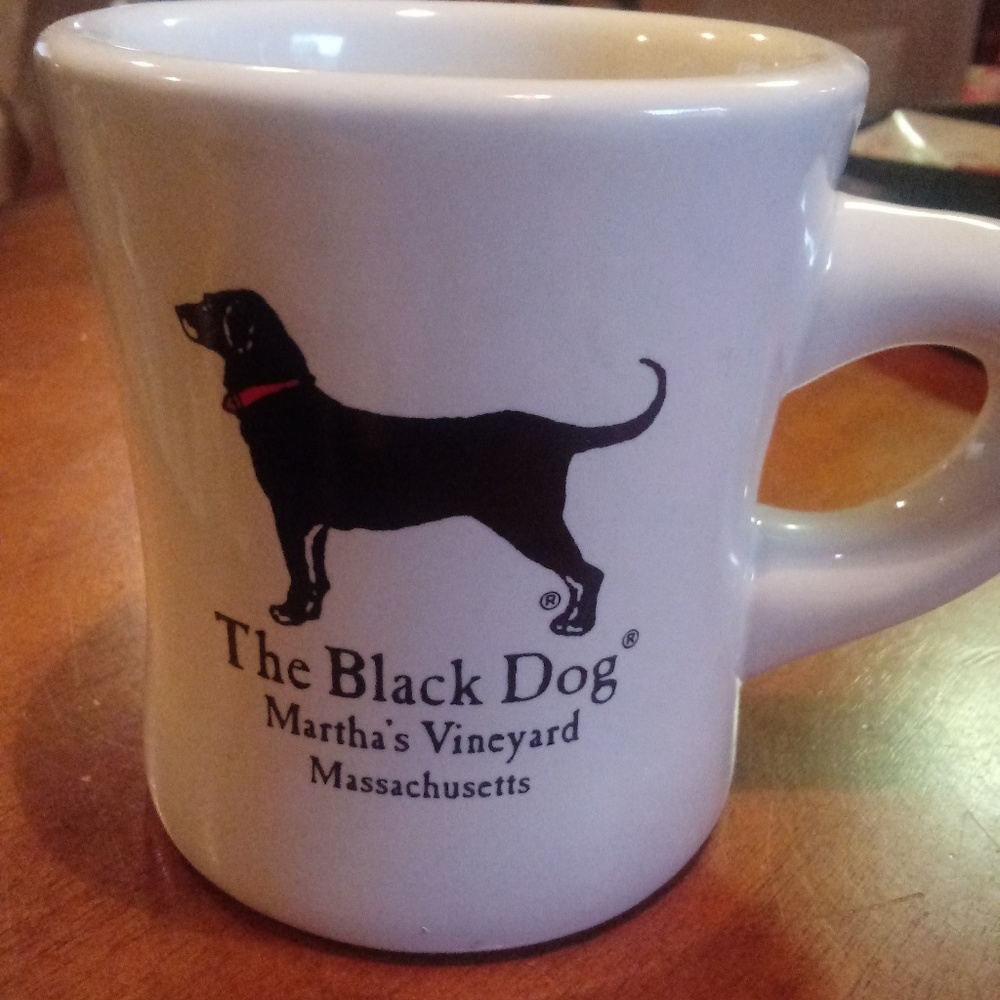 Martha's Vineyard Black Dog ceramic mug